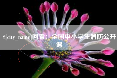 泗洪回看：全国中小学生消防公开课