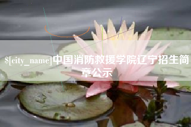 泗洪中国消防救援学院辽宁招生简章公示