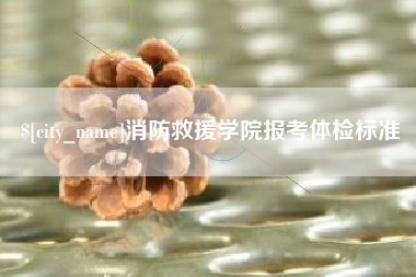 泗洪消防救援学院报考体检标准