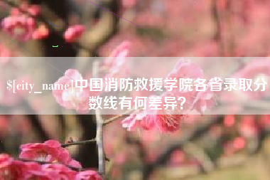 泗洪中国消防救援学院各省录取分数线有何差异？