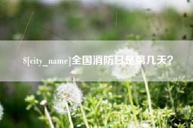 泗洪全国消防日是第几天？