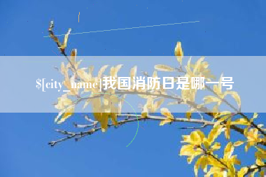 泗洪我国消防日是哪一号