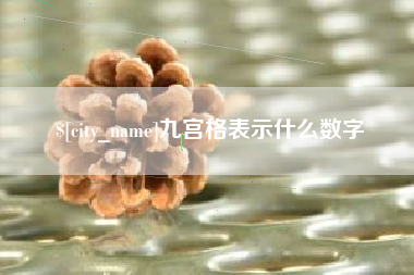 泗洪九宫格表示什么数字