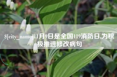 泗洪11月9日是全国119消防日,为积极推进修改病句