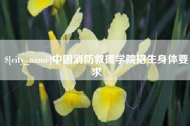 泗洪中国消防救援学院招生身体要求