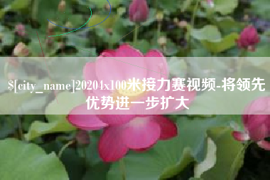 泗洪20204x100米接力赛视频-将领先优势进一步扩大