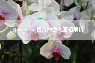 泗洪西方命数九宫格解析