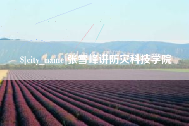 泗洪张雪峰讲防灾科技学院