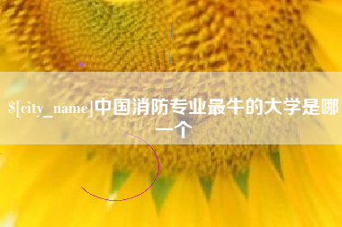 泗洪中国消防专业最牛的大学是哪一个