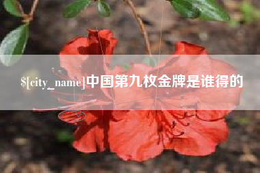 泗洪中国第九枚金牌是谁得的