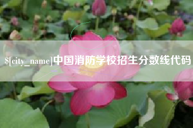 泗洪中国消防学校招生分数线代码