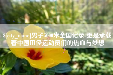 泗洪男子5000米全国记录-更是承载着中国田径运动员们的热血与梦想