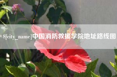 泗洪中国消防救援学院地址路线图