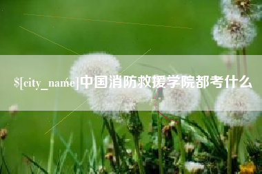 泗洪中国消防救援学院都考什么