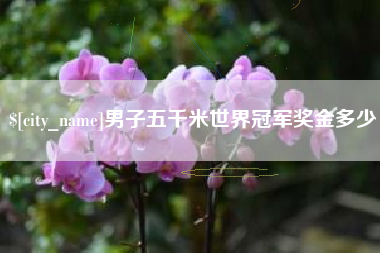 泗洪男子五千米世界冠军奖金多少