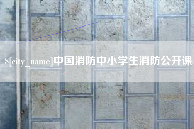 泗洪中国消防中小学生消防公开课