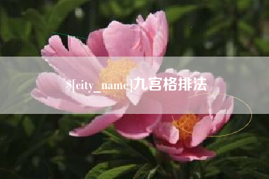 泗洪九宫格排法