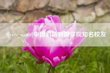 泗洪中国消防救援学院知名校友