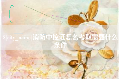 泗洪消防中控证怎么考取需要什么条件