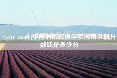 泗洪中国消防救援学院河南录取分数线是多少分