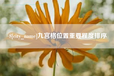 泗洪九宫格位置重要程度排序