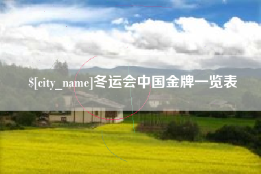 泗洪冬运会中国金牌一览表