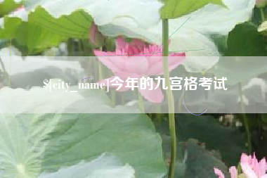 泗洪今年的九宫格考试