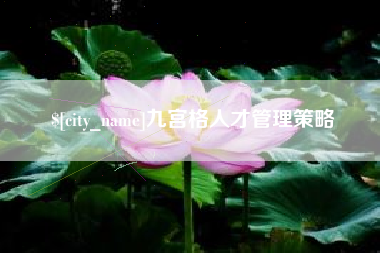 泗洪九宫格人才管理策略