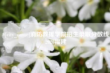 泗洪消防救援学院招生录取分数线2020福建