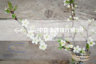 泗洪中国金牌排行榜2024