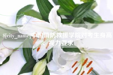 泗洪中国消防救援学院对考生身高、视力要求