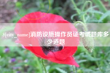 泗洪消防设施操作员证考试题库多少道题