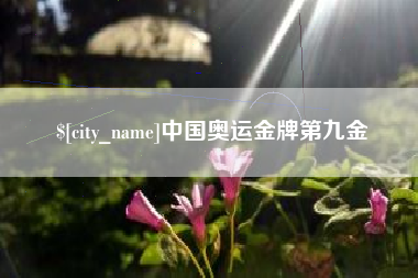 泗洪中国奥运金牌第九金